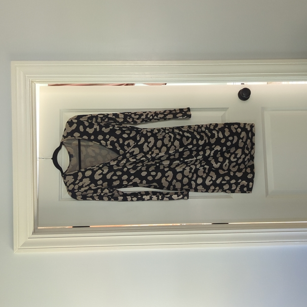 Leopard print wrap dress